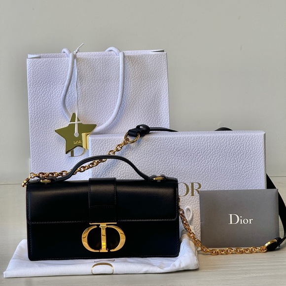 Dior Miss Montaigne Mini Bag Black Lether Shoulder Bag - Picture 1 of 13
